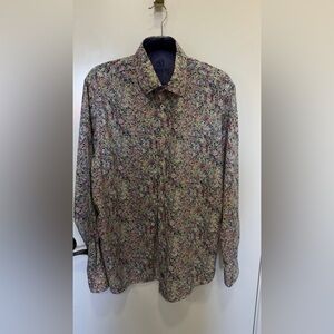Bugatchi Uomo Men’s Button Down Shirt Paint Splatter Print